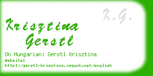 krisztina gerstl business card